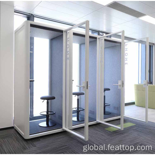 Working Sound Proof Pod Modern design privacy acoustic soundproof office phone booth Manufactory